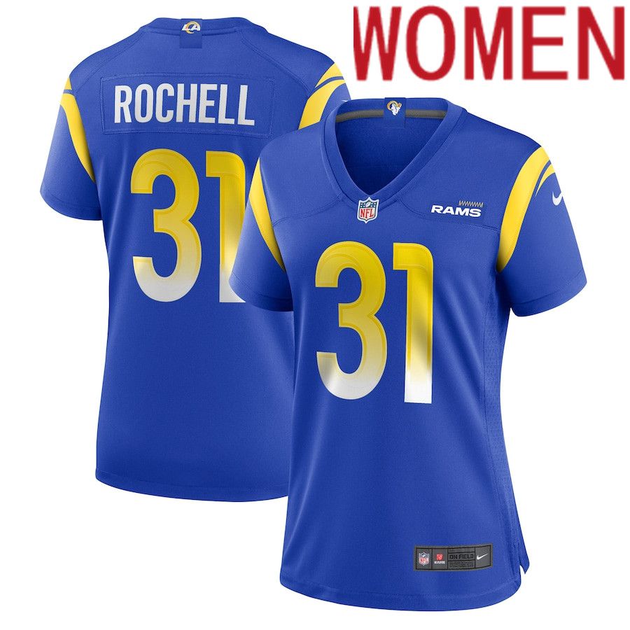 Women Los Angeles Rams 31 Robert Rochell Nike Royal Game Player NFL Jersey